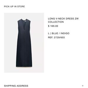 Zara Navy Maxi Dress